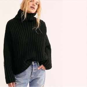 Free People Fluffy Fox Alpaca Blend Sweater - Black